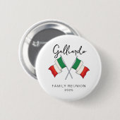 Italiaanse vlag reünie ronde button 5,7 cm (Voorkant /achterkant)