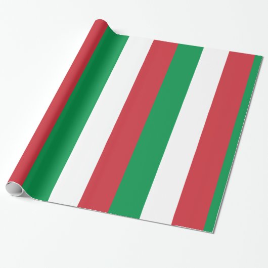 Italiaanse vlag: rode witte strepen cadeaupapier (Uitgerold)