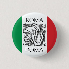 Italiaanse vlag ROMA DOMA Ronde Button 3,2 Cm