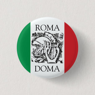 Italiaanse vlag ROMA DOMA Ronde Button 3,2 Cm