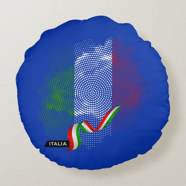 Italiaanse vlag rond kussen (Achterkant)