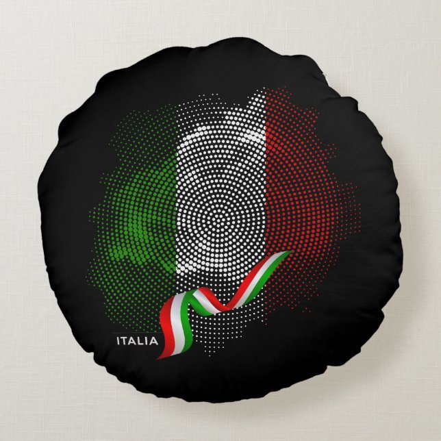 Italiaanse vlag rond kussen (Achterkant)