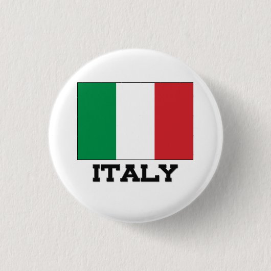 Italiaanse vlag ronde button 3,2 cm (Voorkant)