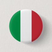 Italiaanse vlag ronde button 3,2 cm (Voorkant)