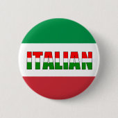 Italiaanse vlag ronde button 5,7 cm (Voorkant)