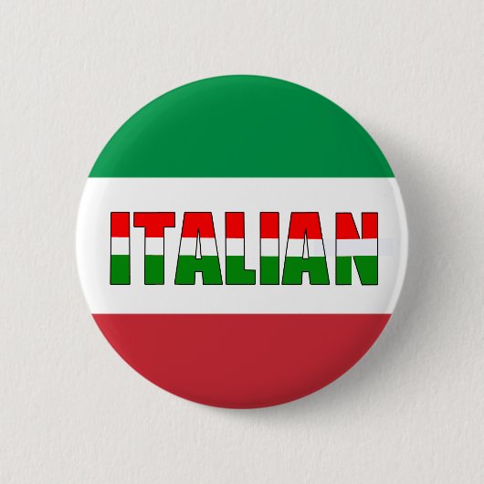 Italiaanse vlag ronde button 5,7 cm (Voorkant)