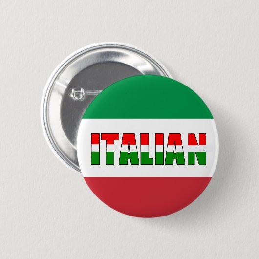 Italiaanse vlag ronde button 5,7 cm (Voorkant /achterkant)