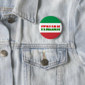 Italiaanse vlag ronde button 5,7 cm (In situ)