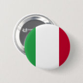 ITALIAANSE VLAG RONDE BUTTON 5,7 CM (Voorkant /achterkant)