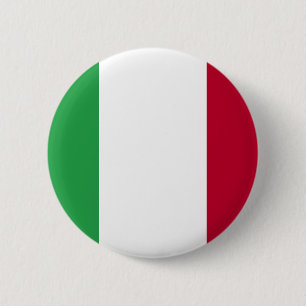 ITALIAANSE VLAG RONDE BUTTON 5,7 CM