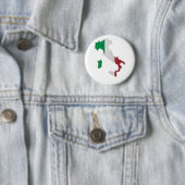 Italiaanse vlag ronde button 5,7 cm (In situ)