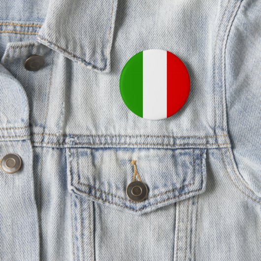 Italiaanse vlag ronde button 5,7 cm (In situ)