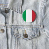 Italiaanse vlag ronde button 5,7 cm (In situ)