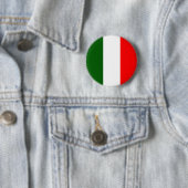 Italiaanse vlag ronde button 5,7 cm (In situ)