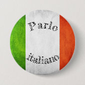 Italiaanse vlag ronde button 7,6 cm (Voorkant)