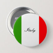 Italiaanse vlag ronde button 7,6 cm (Voorkant /achterkant)