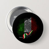 Italiaanse vlag ronde button 7,6 cm (Voorkant /achterkant)