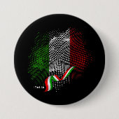 Italiaanse vlag ronde button 7,6 cm (Voorkant)