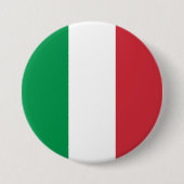 Italiaanse vlag ronde button 7,6 cm (Voorkant)