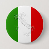 Italiaanse vlag ronde button 7,6 cm (Voorkant)