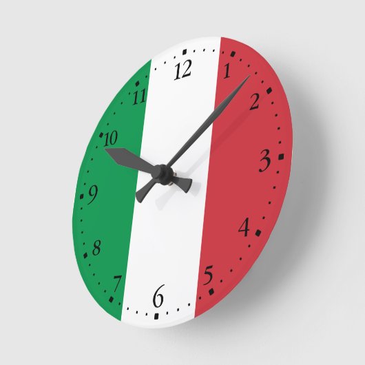 Italiaanse vlag ronde klok (Hoek)
