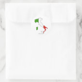 Italiaanse vlag ronde sticker (Tas)