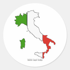 Italiaanse vlag ronde sticker