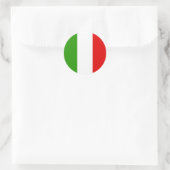 Italiaanse vlag ronde sticker (Tas)