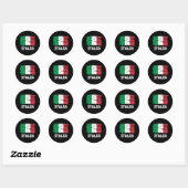 Italiaanse vlag ronde sticker (Vel)