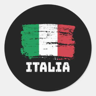 Italiaanse vlag ronde sticker