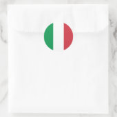 Italiaanse vlag ronde sticker (Tas)