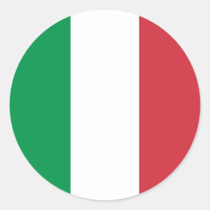 Italiaanse vlag ronde sticker