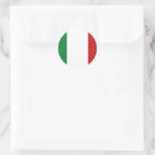 Italiaanse vlag ronde sticker (Tas)