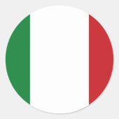 Italiaanse vlag ronde sticker (Voorkant)