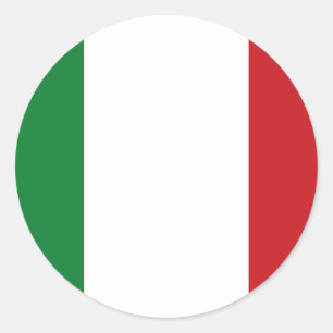 Italiaanse vlag ronde sticker