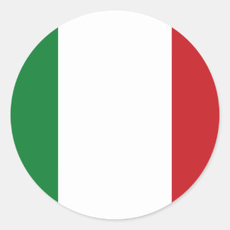 Italiaanse vlag ronde sticker