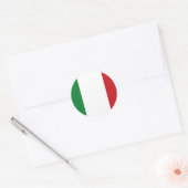 Italiaanse vlag ronde sticker (Envelop)