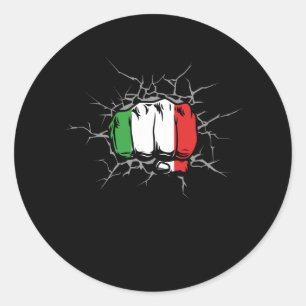 Italiaanse vlag ronde sticker