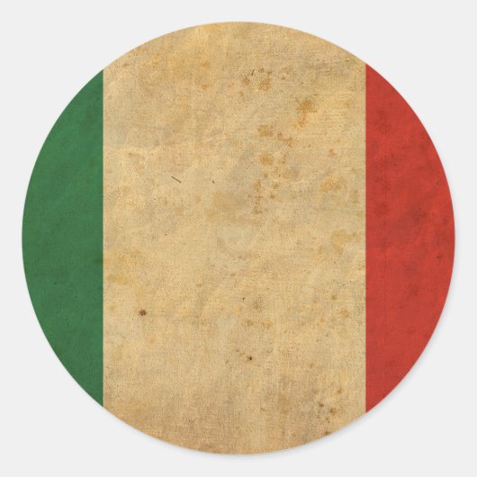  Italiaanse vlag Ronde Sticker (Voorkant)