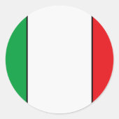 Italiaanse vlag ronde sticker (Voorkant)