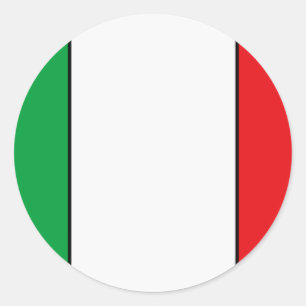 Italiaanse vlag ronde sticker