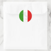 Italiaanse vlag ronde sticker (Tas)
