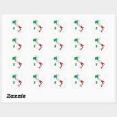 Italiaanse vlag ronde sticker (Vel)