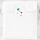 Italiaanse vlag ronde sticker (Tas)