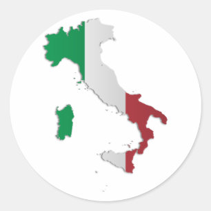 Italiaanse vlag ronde sticker