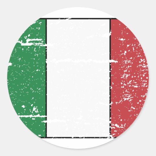  Italiaanse vlag Ronde Sticker (Voorkant)