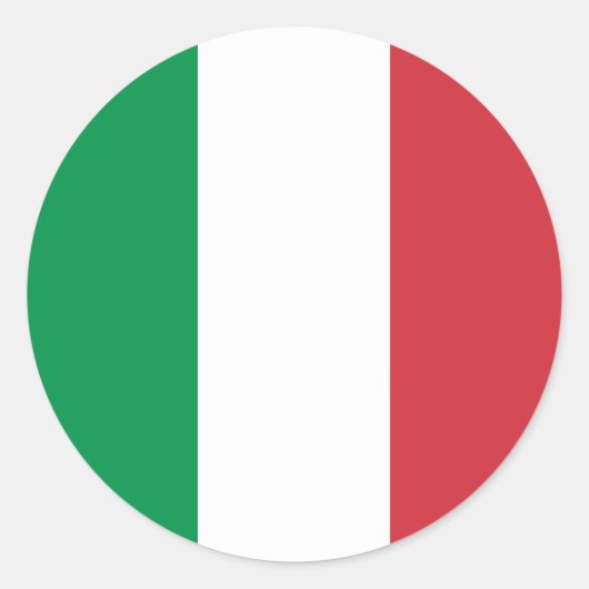Italiaanse vlag ronde sticker (Voorkant)