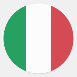 Italiaanse vlag ronde sticker