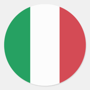Italiaanse vlag ronde sticker