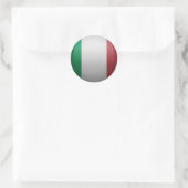 Italiaanse vlag ronde sticker (Tas)